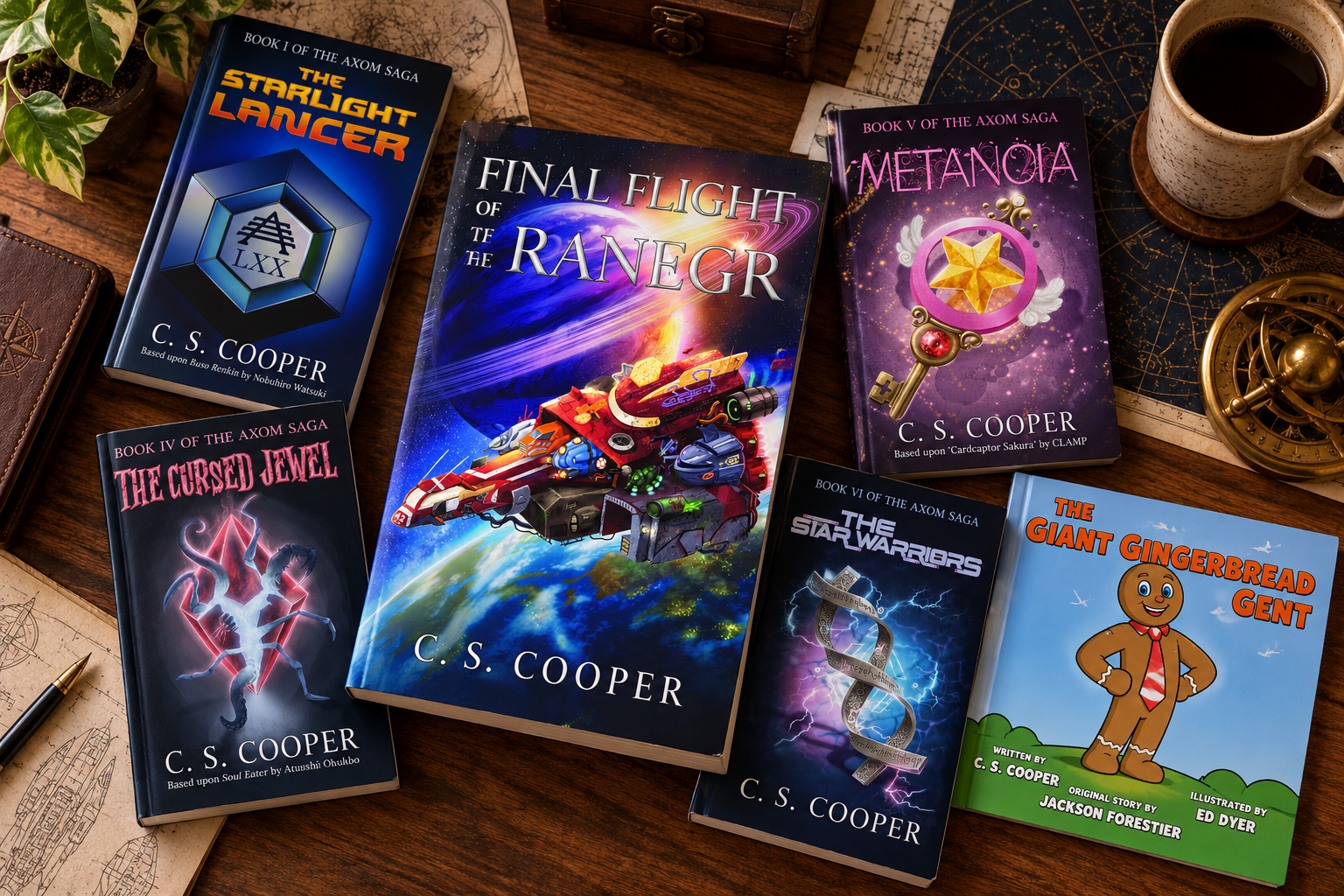 Sci-fi author's cozy reading desk